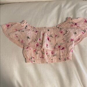 Floral Off-Shoulder Crop Top